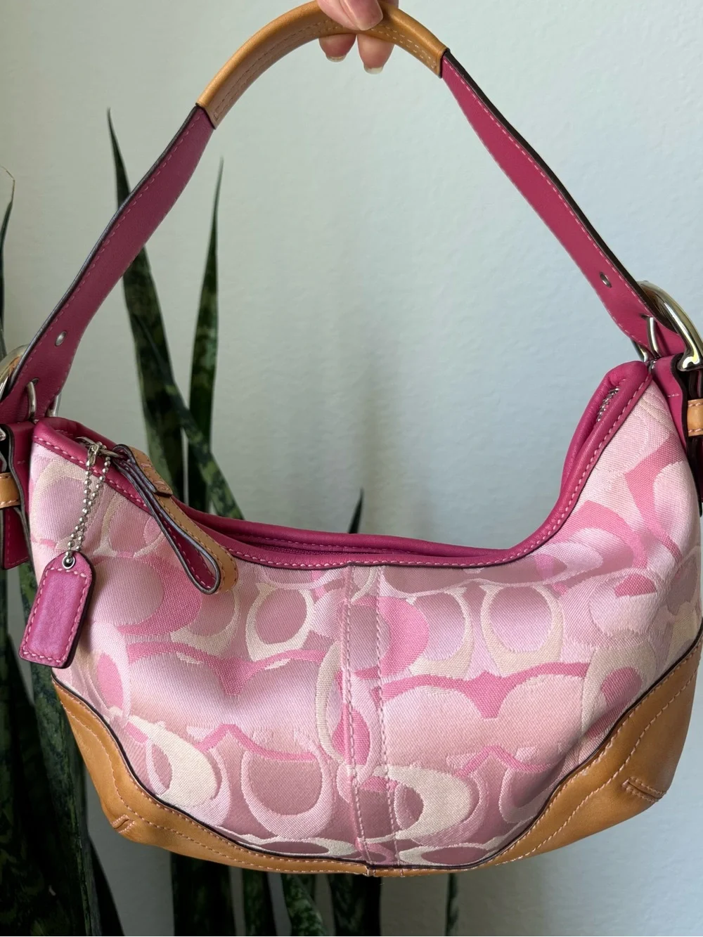 Y2K Coach Pink Optic SoHo Hobo Shoulder Bag